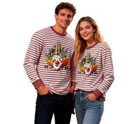 Ringelshirt Herren Karneval Breit Gestreiftes Langarmshirt Rundhalsausschnitt Sweatshirt Langarm Oberteile Unisex Streifenshirt Casual Pulli Karneval Faschingskostüme 2026#01