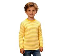 Ringelshirt Kinder Jungen Mädchen Rot-Weiss Karneval Breit Gestreiftes T Shirt - Langarmshirt Rundhalsausschnitt Sweatshirt Oberteile Lang Pulli Streifenshirt Karneval Faschingskostüme