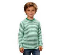 Ringelshirt Kinder Jungen Mädchen Rot-Weiss Karneval Breit Gestreiftes T Shirt - Langarmshirt Rundhalsausschnitt Sweatshirt Oberteile Lang Pulli Streifenshirt Karneval Faschingskostüme
