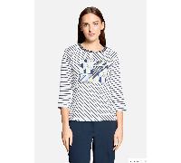 Ringelshirt mit Strass Cream/Green 36