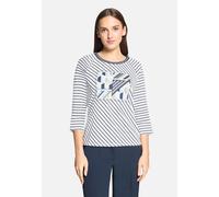 Ringelshirt mit Strass Cream/Green 44
