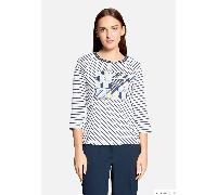 Ringelshirt mit Strass Cream/Green 46