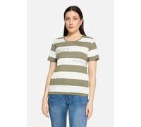 Ringelshirt mit Tunnelzug Khaki/Cream 48