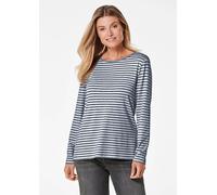 Ringelshirt mit U-Boot-Ausschnitt blau 22