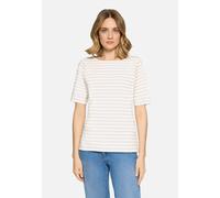 Kurzarmshirt BETTY BARCLAY "Damen mit U-Boot-Ausschnitt", Damen, Gr. 48, cream, beige, Jersey, Obermaterial: 95% Baumwolle, 5% Elasthan, tailliert normal, U-Boot-Ausschnitt, Shirts (76004812-48) cream