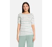 Ringelshirt mit U-Boot-Ausschnitt Cream/Mint 38