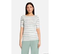 Betty Barclay Damen Ringelshirt mit U-Boot-Ausschnitt 42, Cream/Mint