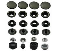 Ringfeder Druckknöpfe + passendes ISTA TOOLS Werkzeug kompatibel mit Prym Vario-Zange, Snaps Buttons Metallknöpfe rostfreie Knöpfe Ringfederverschluss (10 Stück - 15 mm)