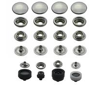 Ringfeder Druckknöpfe + passendes ISTA TOOLS Werkzeug kompatibel mit Prym Vario-Zange, Snaps Buttons Metallknöpfe rostfreie Knöpfe Ringfederverschluss (10 Stück - 12,5 mm)