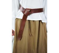 Ringgürtel aus Leder mit keltischem Muster Braun 150cm