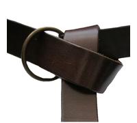 Ringgürtel aus robustem Leder Braun 150 cm