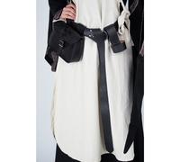 Ringgürtel aus robustem Leder Schwarz 150 cm