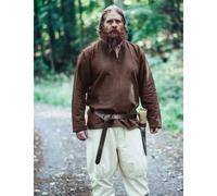 Ringgürtel mit Lederriemen Braun "Conrad" 150 cm