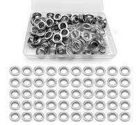 Ringösen, 100 Planenösen Grommet Ösen Set für Planen Rostfrei Ösen Werkzeug Kit mit Scheiben 12mm Metallösen Eyelets für Schuhe Gepäck Leder Plane Zelte Markisen Taschen