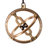 Ringsonnenuhr, Anhänger aus Messing