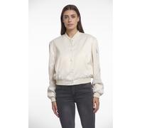 Blouson RINO & PELLE "BANNER", Damen, Gr. 38, beige (birch), Web, Obermaterial: 95% Polyester, 5% Elasthan. Futter: 100% Polyester, casual, Langarm Bündchen, Jacken, mit falscher Tasche am Ärmel (9460