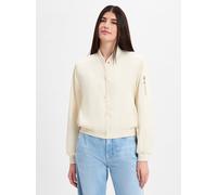 Blouson RINO & PELLE "BANNER", Damen, Gr. 44, beige (birch), Web, Obermaterial: 95% Polyester, 5% Elasthan. Futter: 100% Polyester, casual, Langarm Bündchen, Jacken, mit falscher Tasche am Ärmel (9460