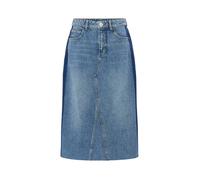 OPUS Damen Midirock | Jeansrock RINSO Stripe aus nachhaltiger Baumwolle mid Strong Blue, 42