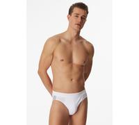 Rioslip SCHIESSER "95/5", Herren, Gr. 4 (S), weiß (100, weiß), Single Jersey, Obermaterial: 95% Baumwolle, 5% Elasthan, unifarben, eng, Unterhosen, mit softem, tonalem Bund (24079834-4) 100, weiß