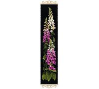 RIOLIS 1629 Fingerhut Zählmuster-Kreuzstich-Set 19 x 90 cm | Blumen Motiv, Stickvorlage & Nadel inklusive, Stick-Geschenkset