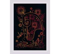 Riolis Blackwork Stickset "Katzen. Sommerzeit", Zählmuster, 21x30cm