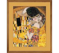 RIOLIS Counted Cross Stitch Kit 11.75"X13.75"-The Kiss/G.Klimt's Painting (14 Count) -R1170