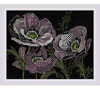 RIOLIS Counted Cross Stitch Kit 11.75"X9.5"-Lace Poppies (14 Count) -R1991