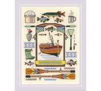 RIOLIS Counted Cross Stitch Kit 7"X9.5"-Good Catch (18 Count)