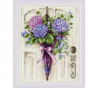 RIOLIS Counted Cross Stitch Kit 9.5"X11.75"-Umbrella Wreath (14 Count)