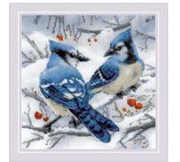 Riolis Kreuzstich Set "Blauhäher" 20x20 cm, Zählmuster