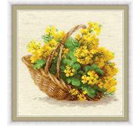 Riolis Kreuzstich Set"Gelbe Raps" 25x25cm, Zählmuster