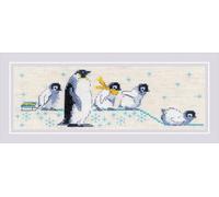 Riolis Kreuzstich Set "Pinguine", Zählmuster, 24x8cm