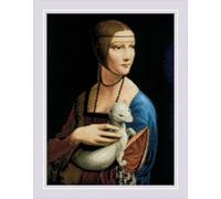 Riolis Kreuzstich Stickpackung "Dame mit Hermelin nach L. Da Vincis Gemälde", Zählmuster, 30x40cm