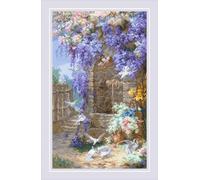 Riolis Kreuzstich Stickpackung "Frühling nach E. Bidous Zeichnung", Zählmuster, 30x50cm