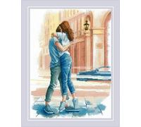 Riolis Kreuzstich Stickpackung "Liebesgeschichte. Hingabe", Zählmuster, 30x40cm