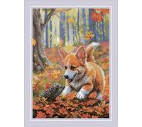 Riolis Kreuzstich Stickpackung "Treffen im Wald", Zählmuster, 21x30cm