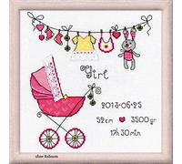 Riolis Stickbild-Set "Es ist ein Mädchen" Kreuzstich, Zählmuster