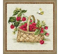 Riolis Stickbild-Set "Korb mit Himbeeren", Zählmuster