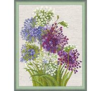 Riolis Stickbild-Set, Motiv Allium, Kreuzstich