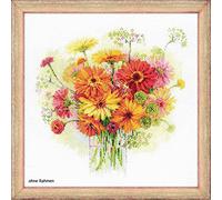 Riolis Stickbild-Set, Motiv Gerbera Water Colour