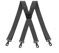 RIONA Herren Hosenträger Breit 3.8 cm mit 4 Karabinerhaken Lang Einheitsgröße für Männer und Damen Einstellbar und Elastisch X-Back Heavy Duty