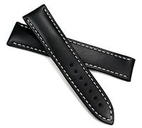 RIOS1931 22mm Herren Leder Juchten Uhrenarmband Für Faltschließe Handvernäht Omega