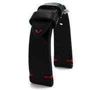 RIOS1931 Handarbeit LEDERBAND rote Naht 18 19 20 22 24 mm BAND Retro Look Vintage quality STRAP schwarz Ersatzband BS Top Qualität (schwarz(20mm) - 16mm an der Schließe)