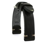 RIOS1931 Herren Leder Deutsch Uhrenarmband 18, 19, 20, 22, 24 mm Vintage Pilot grau (Grau(18mm))