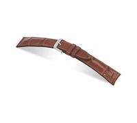 RIOS1931 Herren Uhrenarmband Legend Mod. 332 Echt Alligatorenleder Breite 19 mm Länge 114/82 mm Farbe Cognac