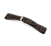 RIOS1931 Herren Uhrenarmband Nature Mod. 61 Echt Büffelleder Breite 20 mm Länge 114/82 mm Farbe Mokka