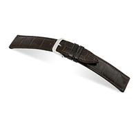 RIOS1931 Herren Uhrenarmband Premier Mod. 273 Echt Alligatorenleder Breite 18 mm Länge 114/82 mm Farbe Mokka