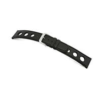 RIOS1931 Herren Uhrenarmband Racing Mod. 21 Echt Rindsleder Breite 20 mm Länge 114/82 mm Farbe schwarz
