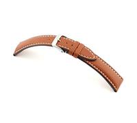 RIOS1931 Herren Uhrenarmband ST. Petersburg Mod. 201 Echt Juchtenleder Breite 18 mm Länge 114/82 mm Farbe Cognac