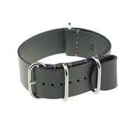 RIOS1931 Unisex NATO-Uhrenarmband Kalbsleder Modell Athens 24 mm Steingrau